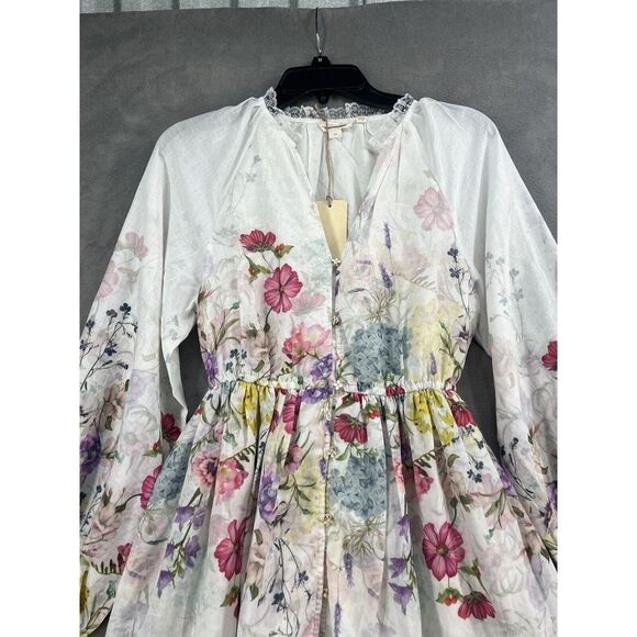 Anthropologie Let Me Be A-Line Mini Dress Floral Size X-Small - Picture 5 of 12